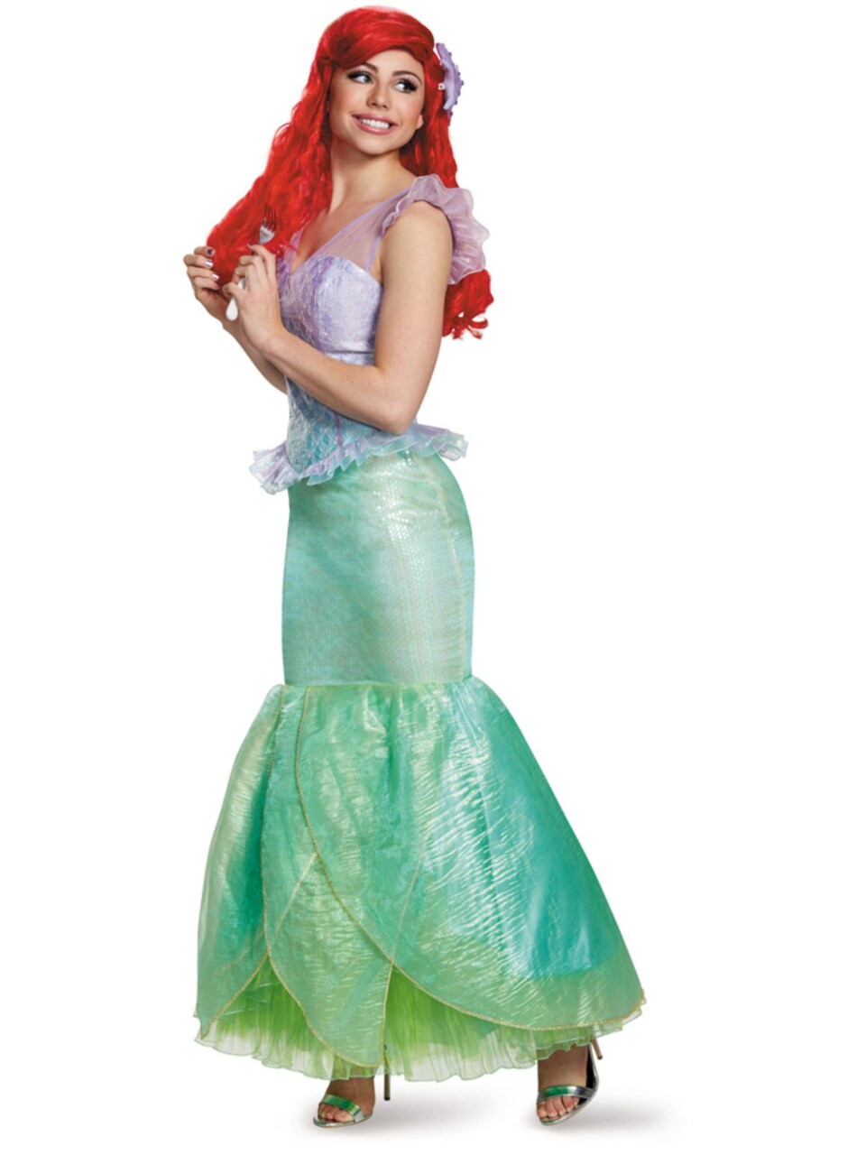 Womens Ultra Prestige The Little Mermaid Ariel Ball Gown Dress Costume